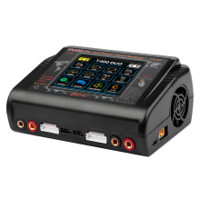 Зарядний пристрій HTRCT400 Pro Duo AC200/DC400Вт, тип АКБ LiPo, LiHv, Li-ion, NiMh, LiFe, Pb, 3.2" Touch screen, 100*65*140 (мм)