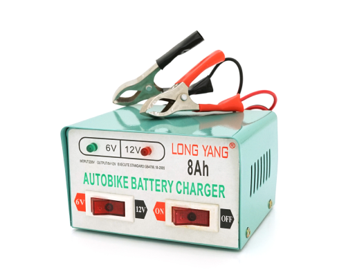 Автомобільне ЗУ 6V/12V 8А, з індикацією, AC 200V-240V, DC 6V-12V/0.9A + крокодили, Q20