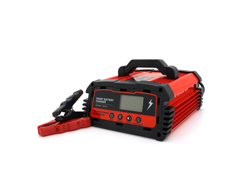 Автоматичне ЗУ для акумулятора DEMUDA 12V/24V (MF,WET,AGM,GEL), AC110/220V, DC14,8В/29,6В, Струм заряду 12V/8A, 24V/6A, LCD, крокодили