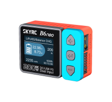 Універсальне ЗУ SKYRC B6Neo, 200W, 24V, 10A, LCD, балансир, від 1 до 6 осередків, DC/PD Універсальне ЗУ SKYRC B6Neo, 200W, 24V, 10A, LCD, балансир, від 1 до 6 осередків, DC/PD