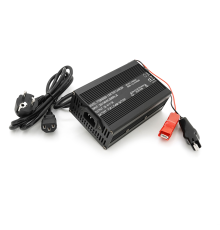 Зарядний пристрій для акумуляторів LiFePo4 48V(58,4V),16S,5A, крокодили,135x90x50mm