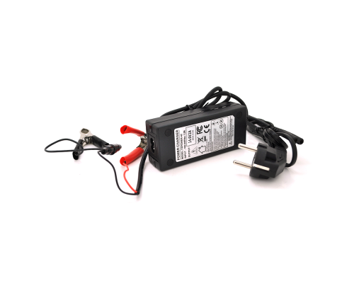 Зарядний пристрій Merlion для акумуляторів LiFePO4 12V(14,6V),4S,2A-24W + крокодили,OEM,Q70