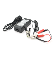 Зарядний пристрій Merlion для акумуляторів LiFePO4 12V(14,6V),4S,3A-36W + крокодили,BOX,Q50