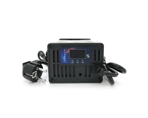 Зарядний пристрій для акумуляторів LiFePO4 60V(73V),20S,8A, 480Вт. штекер Triangle plug (T-tipe/C13/IEC). 185x88x60mm 1 кг