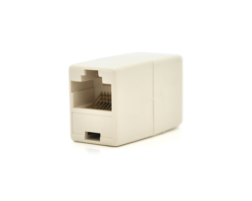 З'єднувач RJ45 8P8C мама/мама RJ45 для з'єднання кабелю, бежевий, Q100