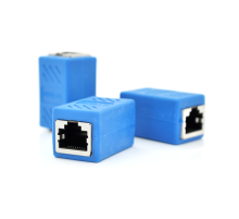 З'єднувач RJ45 8P8C мама / мама RJ45 для з'єднання кабелю, екранований, блакитний, Q50 З'єднувач RJ45 8P8C мама / мама RJ45 для з'єднання кабелю, екранований, блакитний, Q50