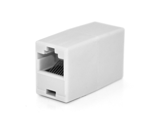 З'єднувач RJ45 8P8C мама/мама RJ45 для з'єднання кабелю, білий, Q100