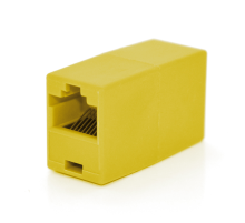 З'єднувач RJ45 8P8C мама/мама RJ45 для з'єднання кабелю, жовтий, Q100