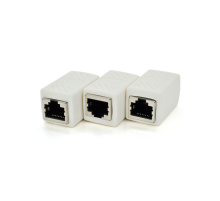 З'єднувач RJ45 8P8C мама / мама RJ45 для з'єднання кабелю, екранований, білий, Q50