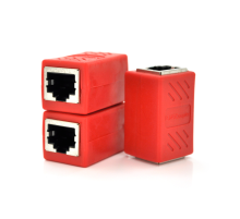 З'єднувач RJ45 8P8C мама / мама RJ45 для з'єднання кабелю, екранований, червоний, Q50