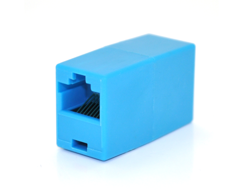 З'єднувач RJ45 8P8C мама/мама RJ45 для з'єднання кабелю, блакитний, Q100
