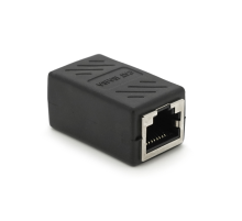 З'єднувач RJ45 8P8C мама / мама RJ45 для з'єднання кабелю, екранований, чорний, Q50 З'єднувач RJ45 8P8C мама / мама RJ45 для з'єднання кабелю, екранований, чорний, Q50