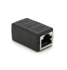 З'єднувач RJ45 8P8C мама / мама RJ45 для з'єднання кабелю, екранований, чорний, Q50