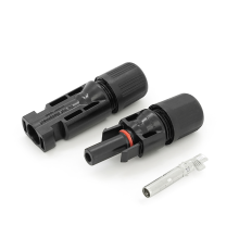 Конектор MC4 Risin, 1500V, 30A, мідний під затискач, під переріз 2.5-10mm2, 0.5mmΩ, вогнестійкість UL94-VO, IP68 Q500 Black