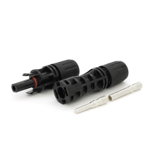 Конектор MC4 Risin, 1500V, 65A, мідна суцільна клема, під переріз 1.5-10mm2, 0.5mmΩ, вогнестійкість UL94-VO, IP68 Q500 Black
