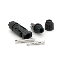 Конектор MC4 DC 1000V, 30A, мідний під затискач, під перетин 1.5-6mm2, під кабель 4-6mm, 0.5mmΩ, вогнестійкість UL94-VO, IP67, Q1000 OEM Black