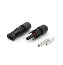 Конектор MC4 YRO DC 1000V, 30A, луджений-мідний під затискач, під переріз 1.5-4mm2, під кабель 4-6mm, вогнестійкість UL94-VO, IP67, Q2000 Black