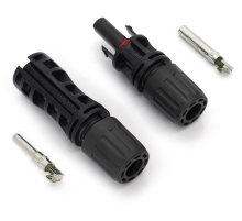 Конектор MC4 Risin, 1500V, 50A, луджений-мідний під затискач, під переріз 2.5-10mm2, 0.5mmΩ, вогнестійкість UL94-VO, IP68 Q500 Black