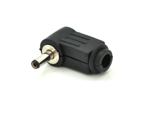 Перехідник DC 3.5x1.35mm (тато) під пайку, штекер 90°