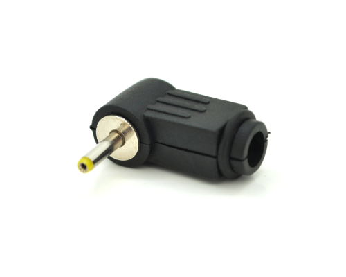 Перехідник DC 2.5x0.7mm (тато) під пайку, штекер 90°