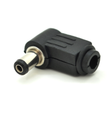 Перехідник DC 5.5x2.1mm (тато) під пайку, штекер 90°