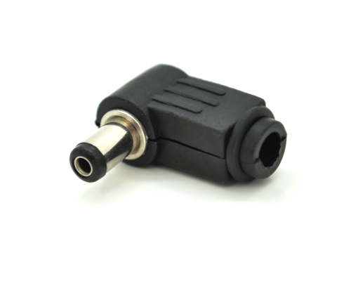 Перехідник DC 5.5x2.1mm (тато) під пайку, штекер 90° Перехідник DC 5.5x2.1mm (тато) під пайку, штекер 90°