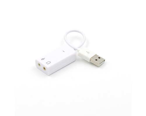 Контролер USB-sound card (5.1) 3D sound (Windows 7 ready), White, OEM Контролер USB-sound card (5.1) 3D sound (Windows 7 ready), White, OEM